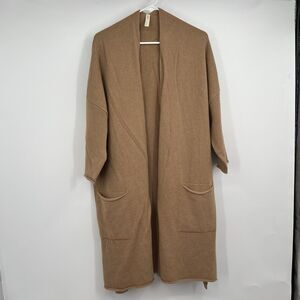 Nap Womens M Long Wool Duster Cardigan Loungewear Boho Festival Lagenlook Resort